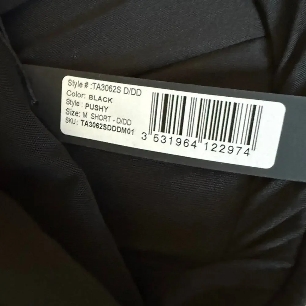 ta3 pushy one piece swimsuit black underwire padded women size medium short d/dd